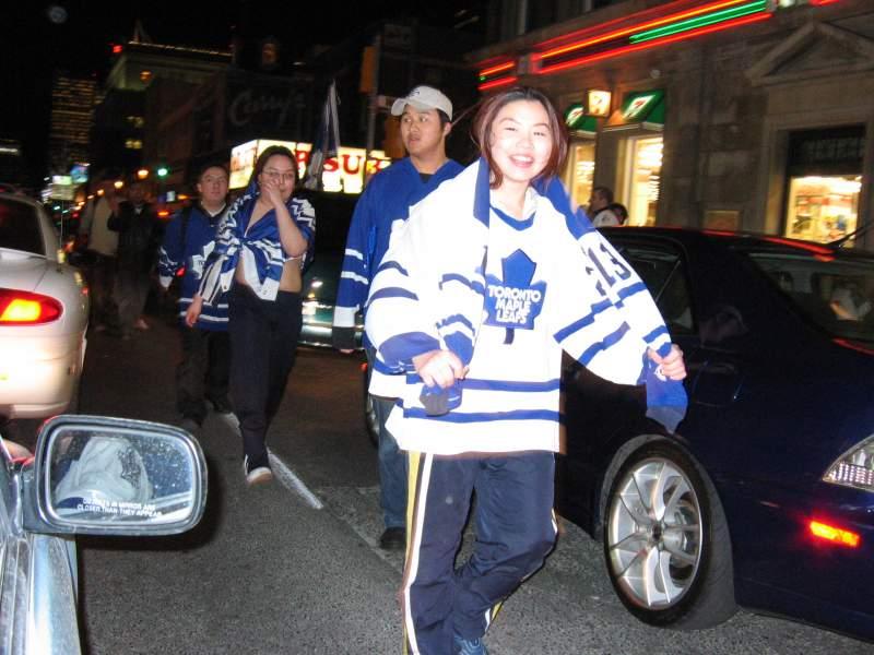 Downtown Toronto after Leafs won the Quarter Finals 56.JPG